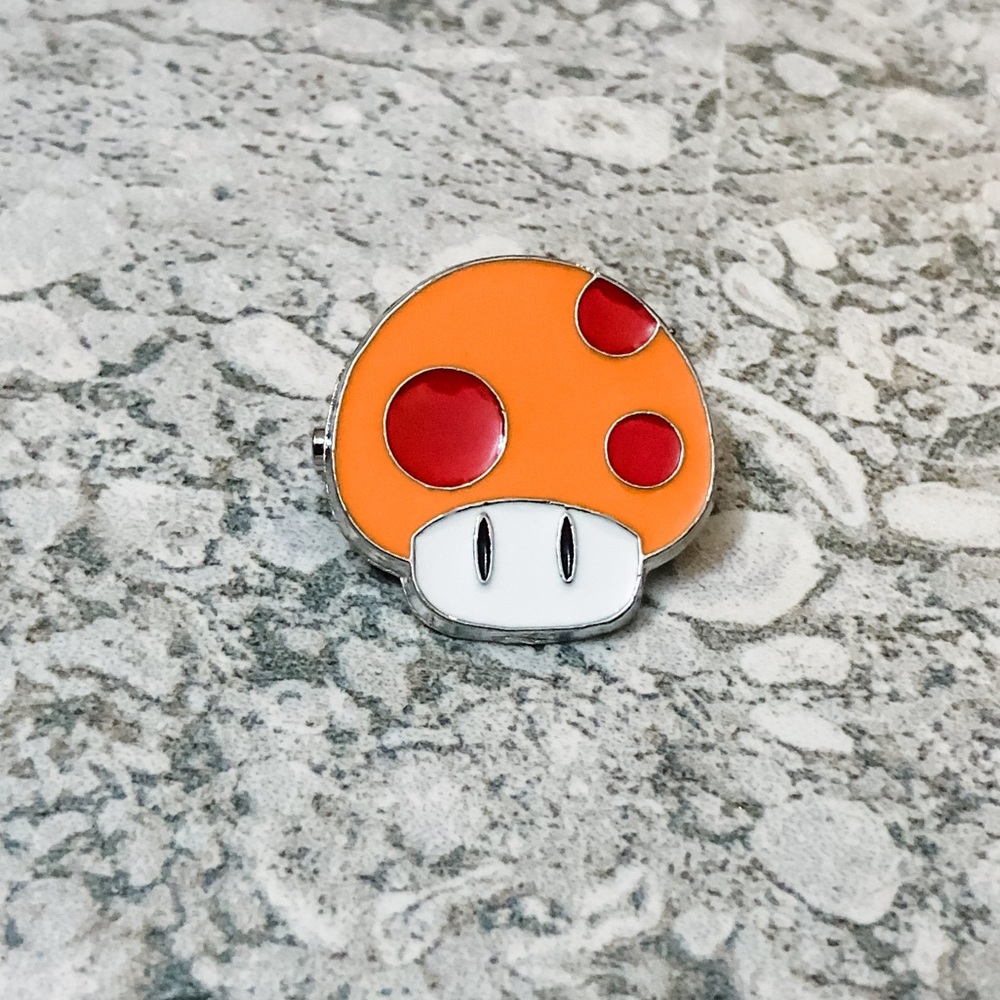 Mario Brothers Toad Head Enamel Pin
